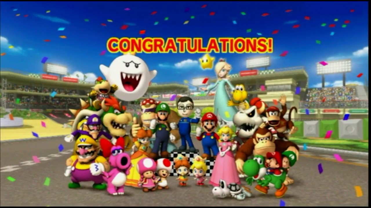 Mario Kart Wii Mirror Lightning Cup + Credits