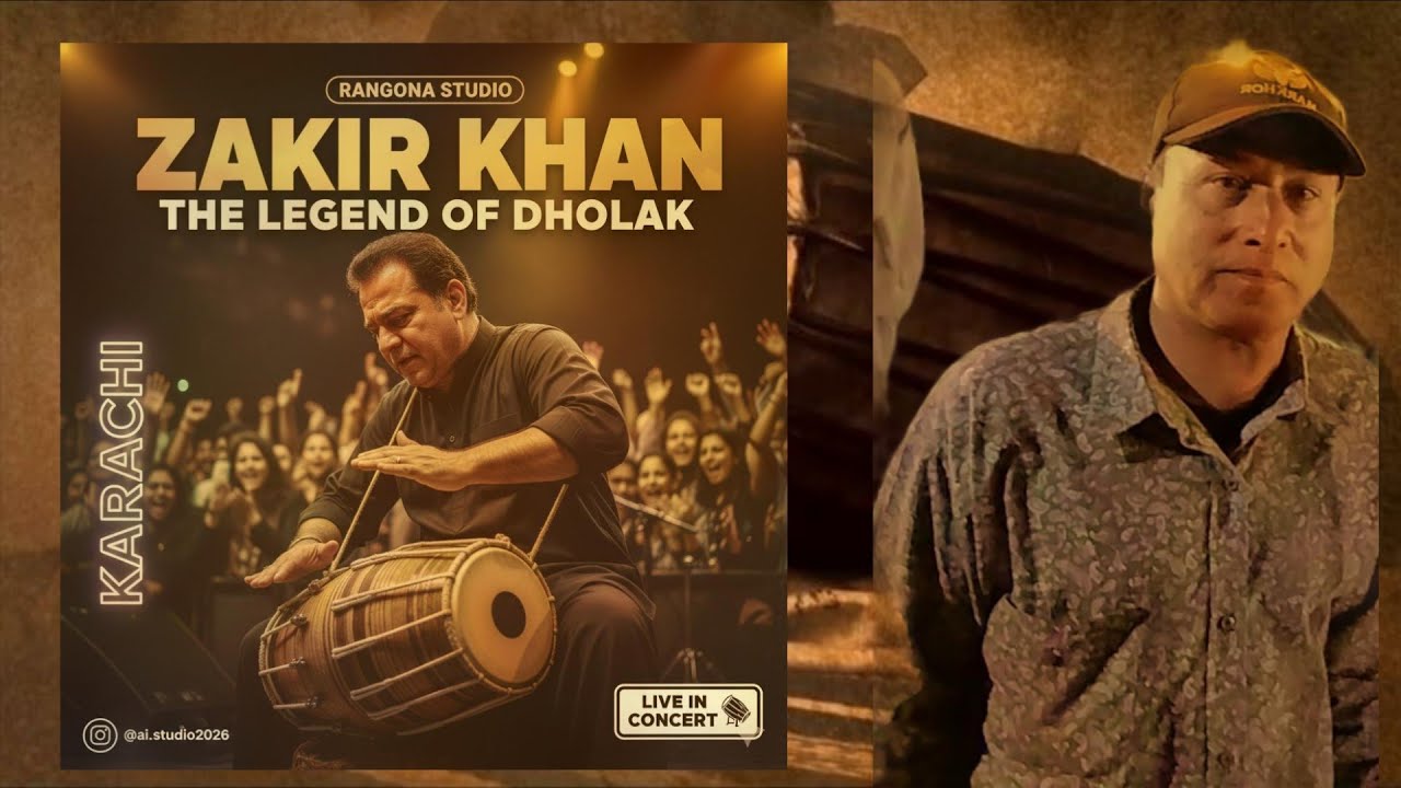 Karachi Dholak Legend: Ustad Zakir Khan | Traditional Pakistani Beats | رنګونا سټوډیو