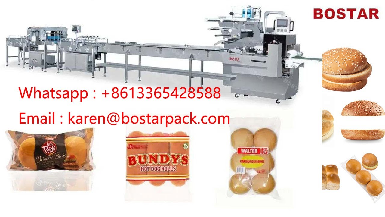 Hamburger Buns Packaging Machine, Bread Packaging Machine, Burger Buns Package Machine Manufacturer