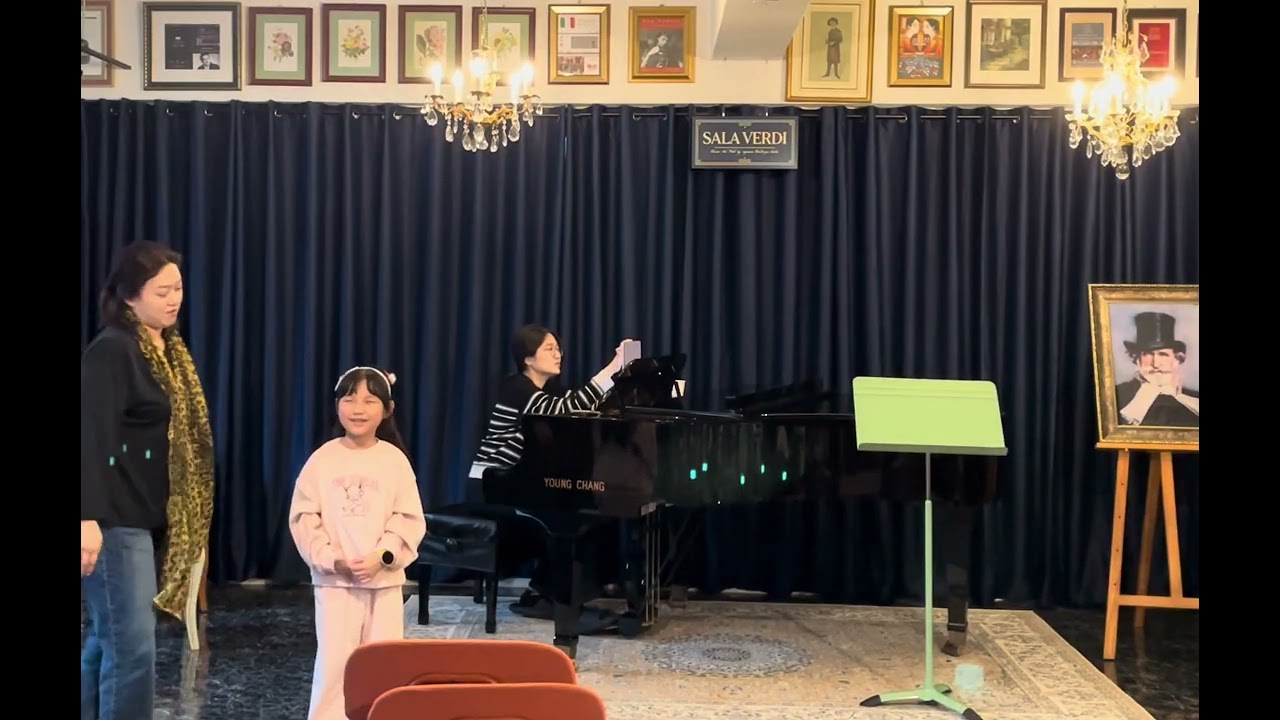 [레슨영상]다은이의 첫 이태리가곡 도전-Caro mio ben