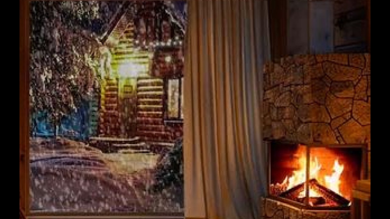 Blizzard Outside, Warm Inside – Cozy Cabin Fireplace Ambience | 3 Hours