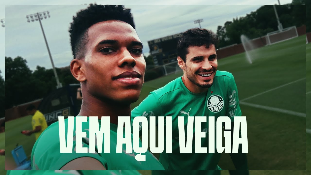 ESTEVÃO COMANDA A CÂMERA DA TV PALMEIRAS GRAVANDO A ENTRADA DO TREINO