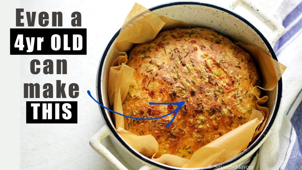 Easy Artisan No Knead Bread - even a 4yr old can make this