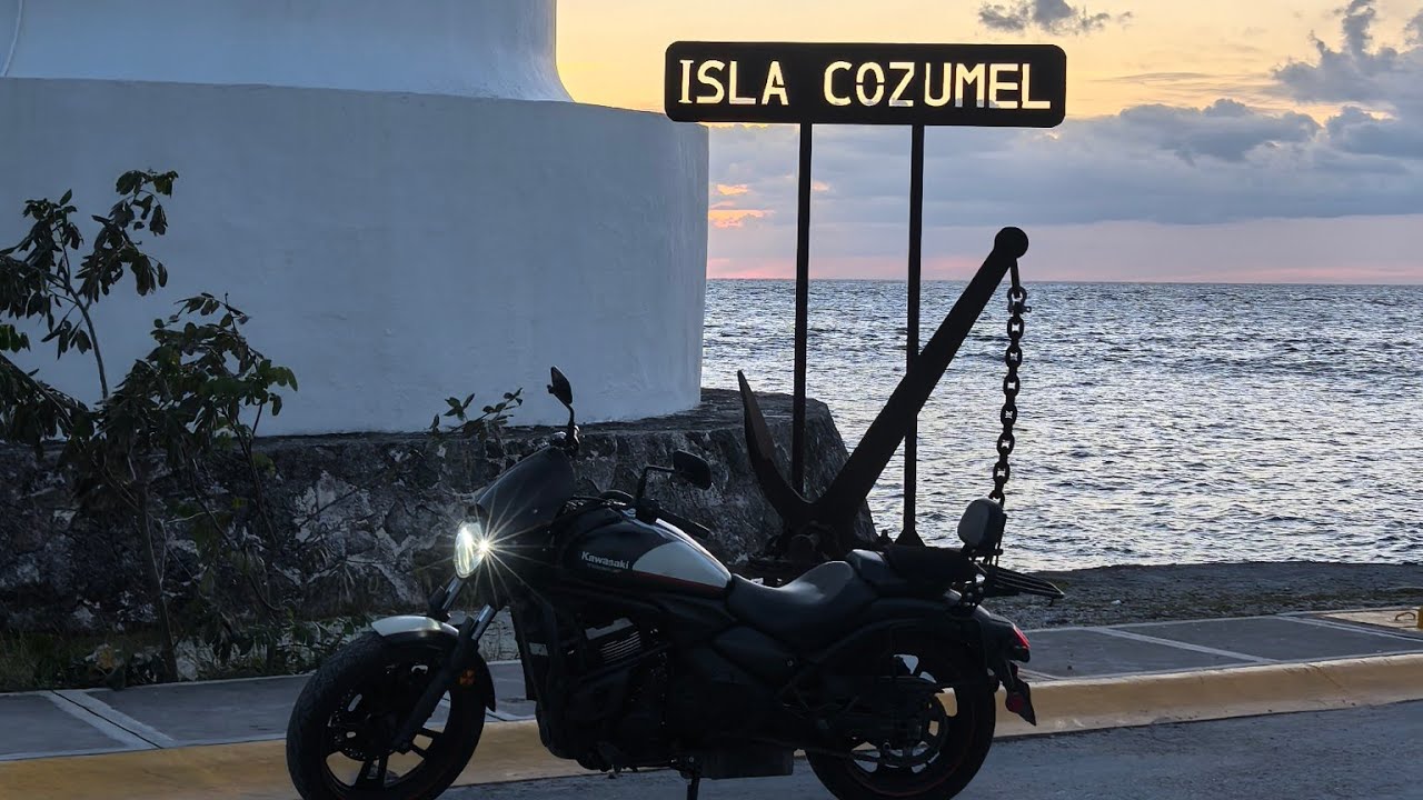 Rodada en solitario por costas de Cozumel en día nublado con fuertes vientos. 