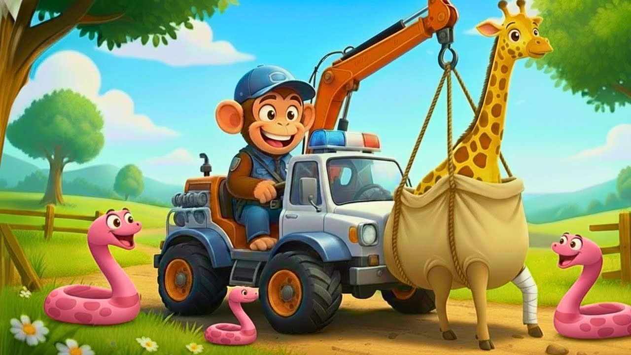 Funny Monkey Takes Giraffe to the Animal Hospital 🚑🐒