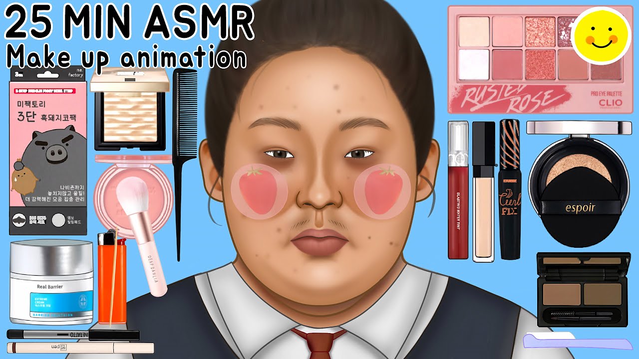 ASMR NO BGM 메이크업 애니메이션 모음집 3 | 무시당한 여학생 역대급 변신, 오징어게임, 노숙자 | NO BGM ver. Makeup Animation Collection