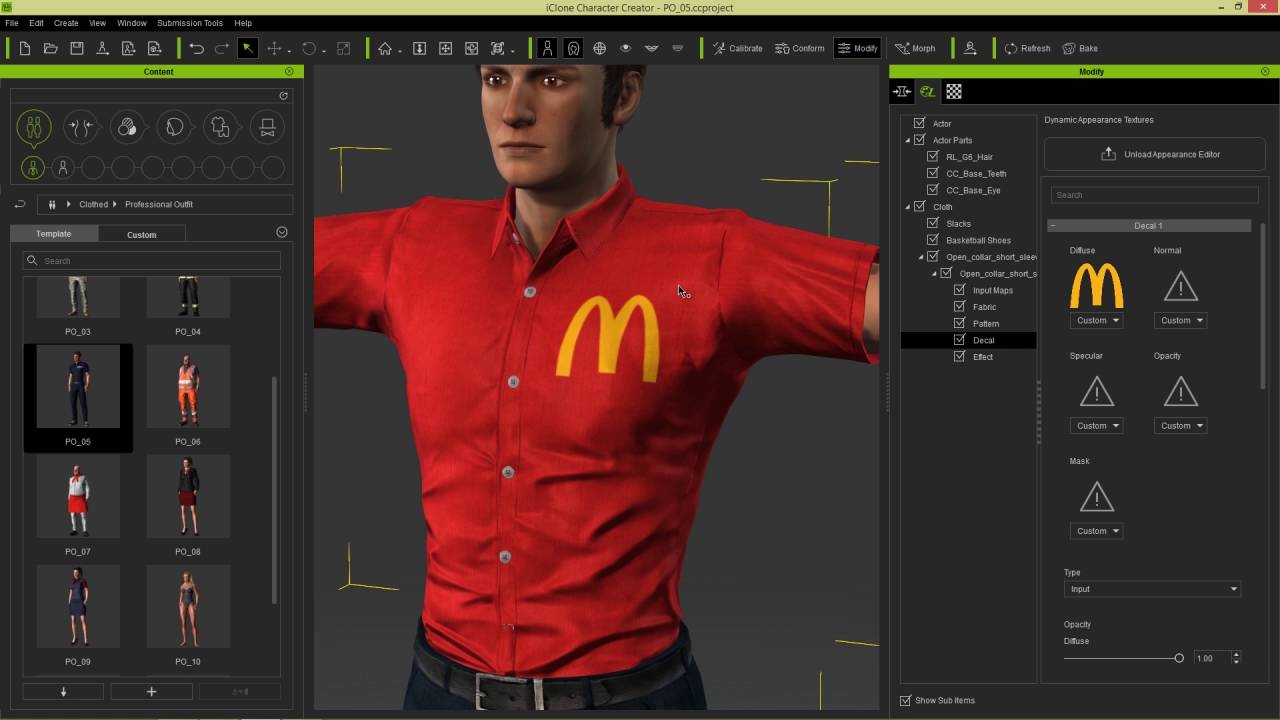 iClone 6 Tutorial - Custom Clothing Design with Professional Outfits