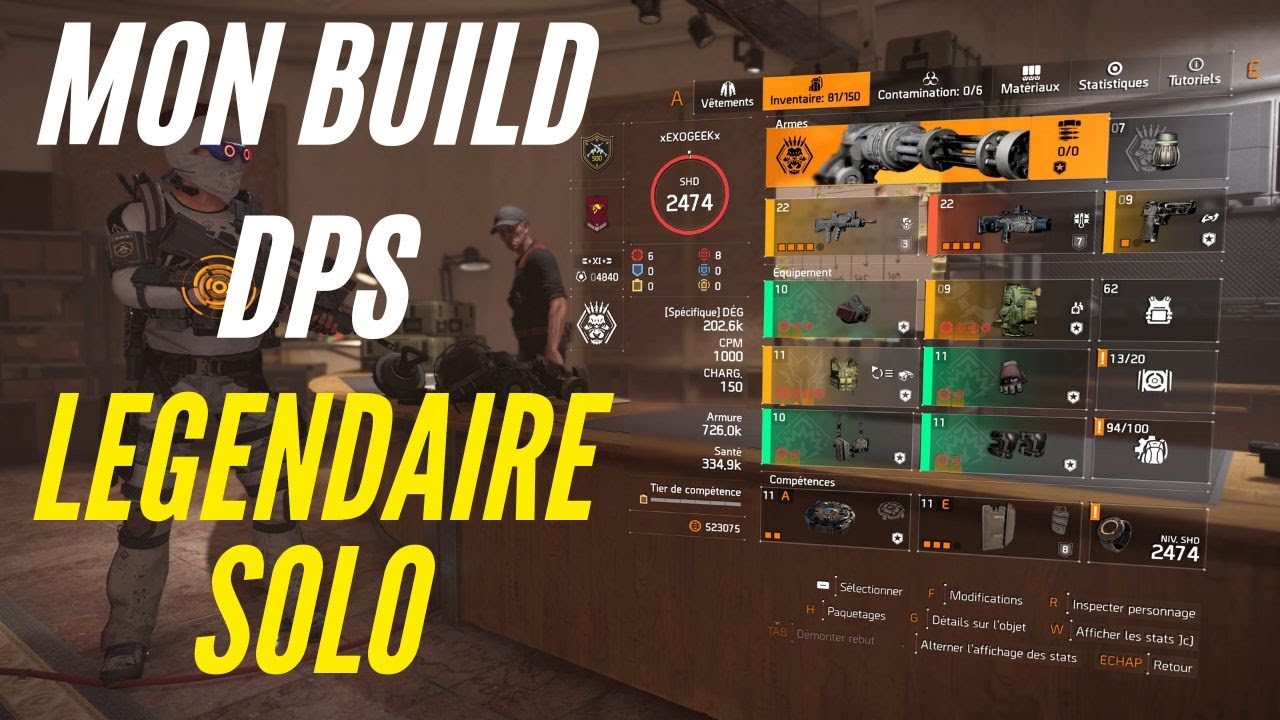 The Division 2 - Légendaire Solo ( Build, Astuce, Gameplay )