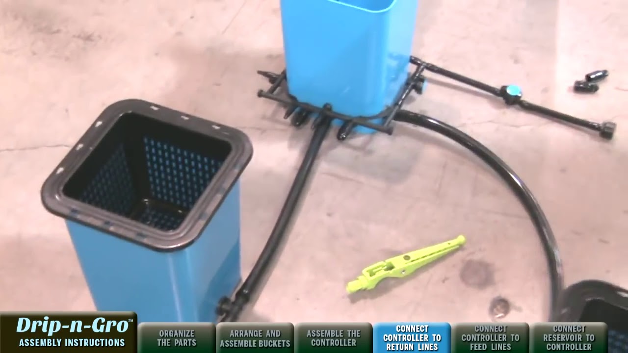 Drip n Gro&trade; Dual Top Feed Grow System Assembly Video ~ Hydroponics