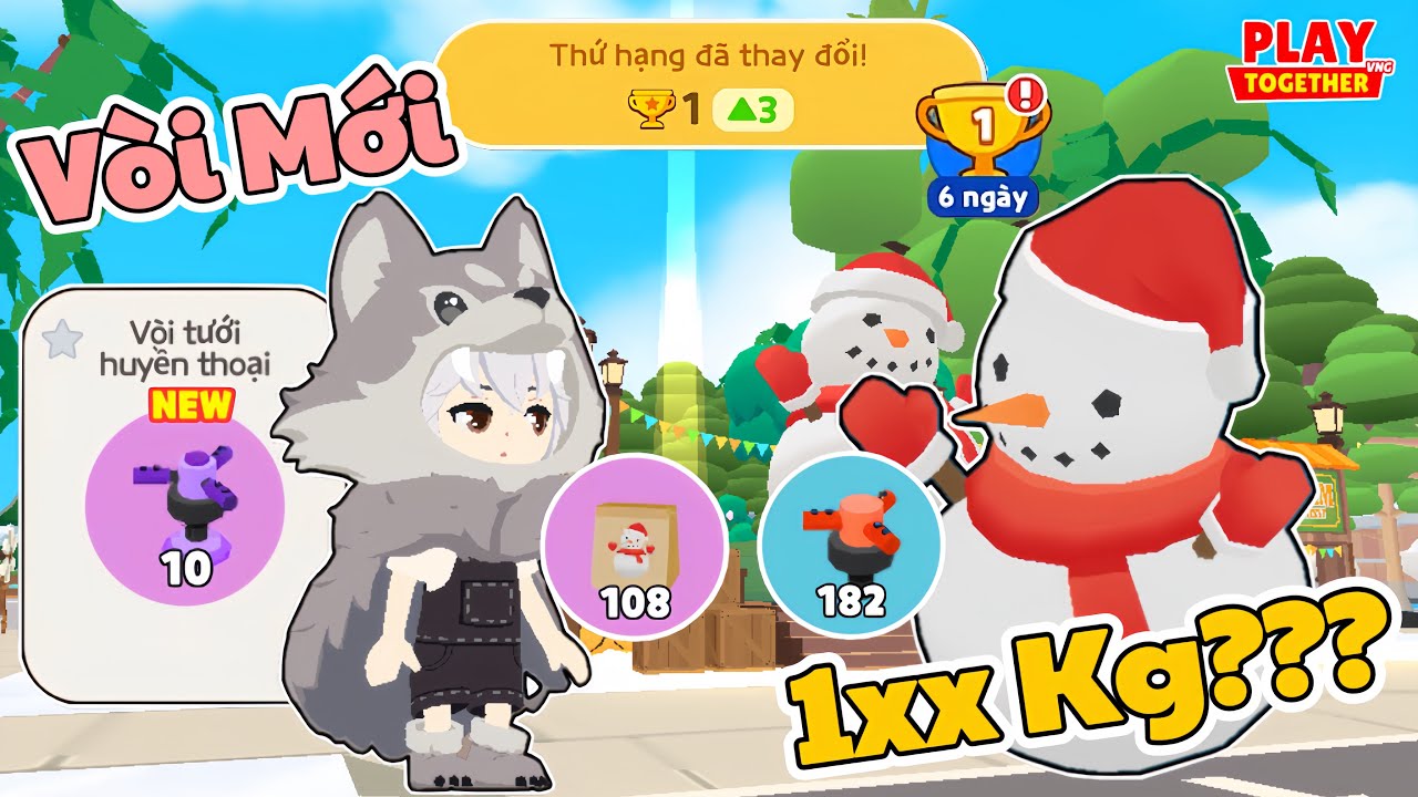 Play Together | Mình Đã Dùng Vòi Tưới Mới Thử Thách Trồng Người Tuyết Khổng Lồ Và Cái Kết