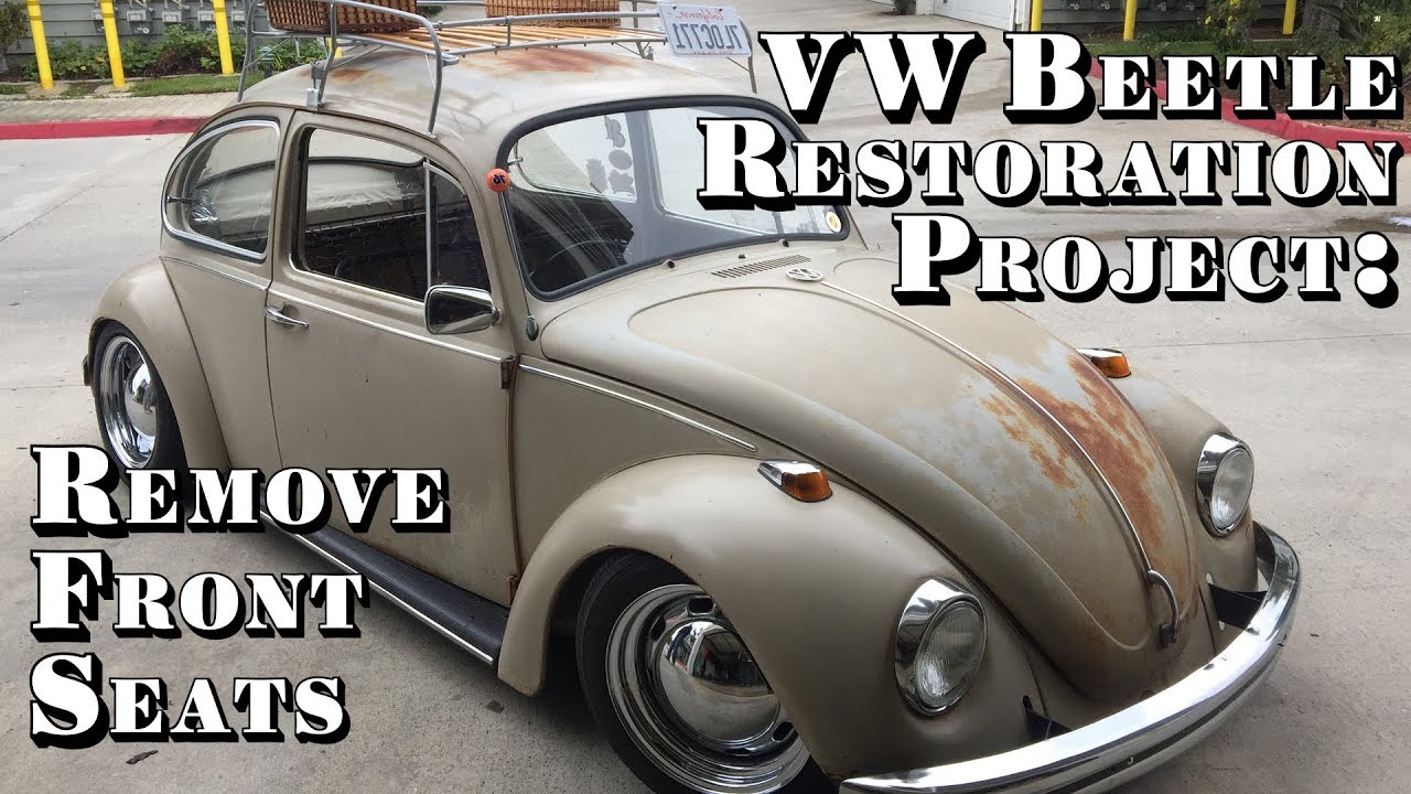 Проект реставрации VW Beetle: как снять передние сиденья
