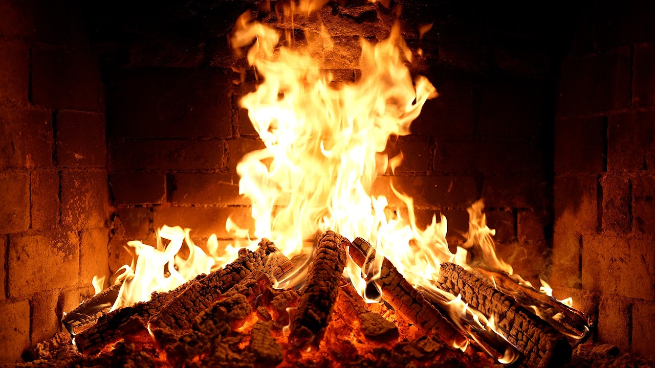 🔥 Cozy Fireplace 4K. Fireplace with Crackling Fire Sounds. Fireplace 4K UHD