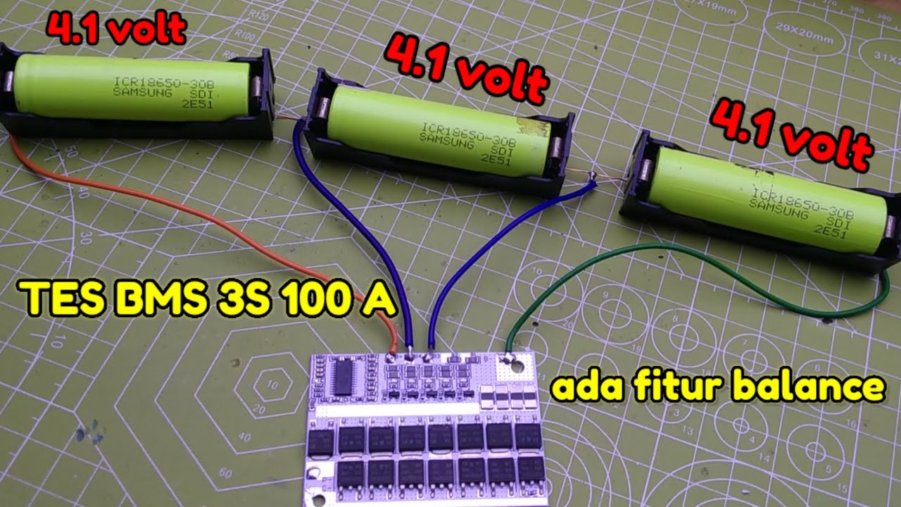 BMS 3S 100 AMPER UNTUK BATERAI PACK LITHIUM 18650