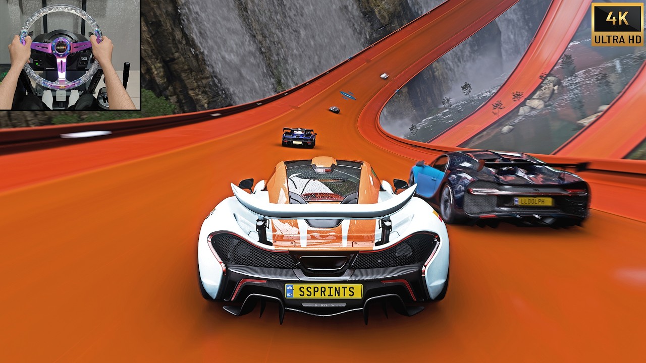 1280HP McLaren P1 VS Hot Wheels Hypercars! | Forza Horizon 5 Steering Wheel