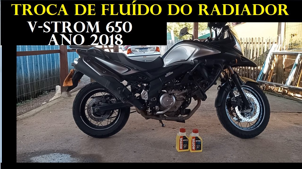 Troca do fluido do Radiador V-STROM 650 ano 2018