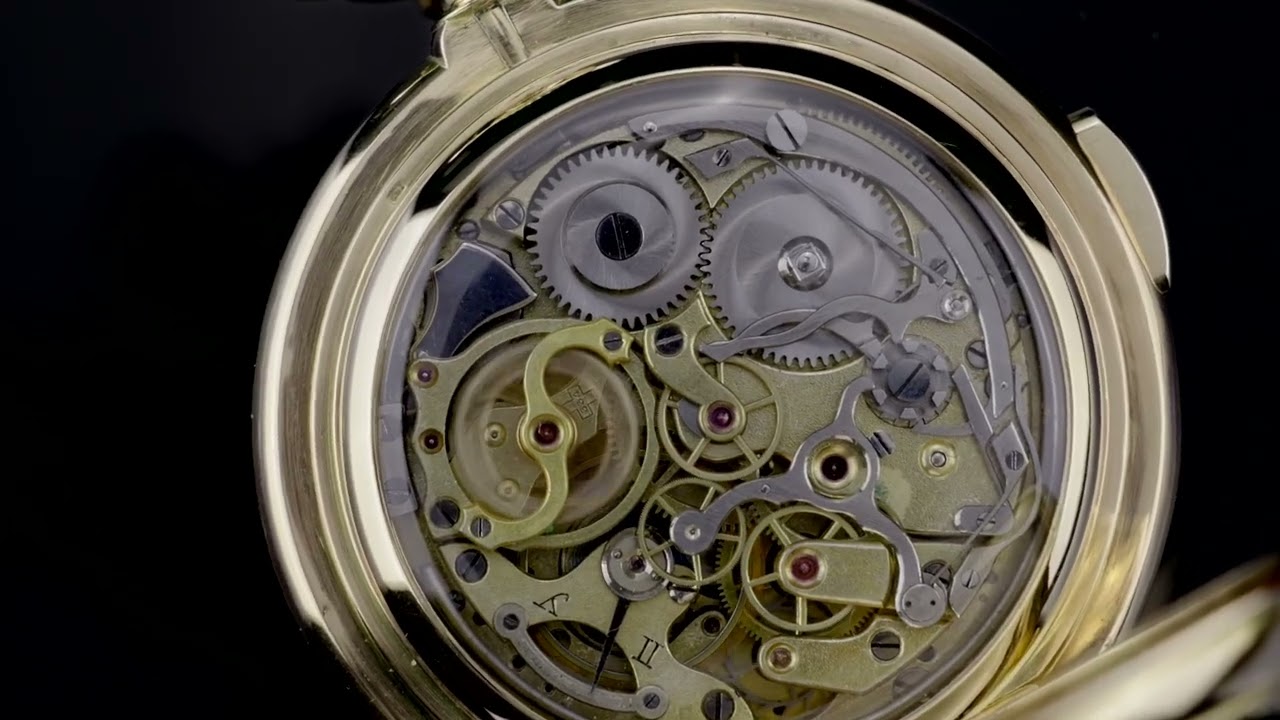 PAUL BUHR&Eacute; / LE PHARE. GOLD POCKET WATCH WITH MINUTE REPEATER, CHRONOGRAPH. CIRCA 1903
