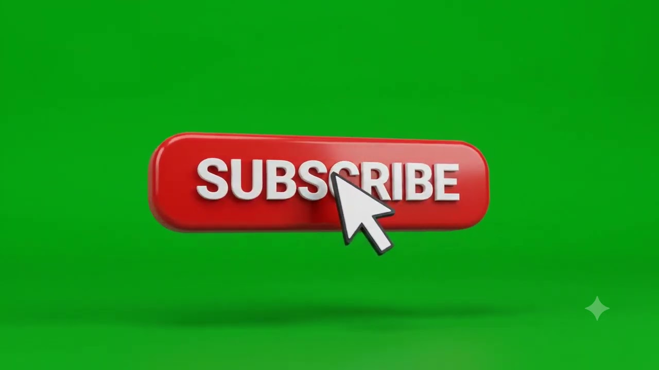 Subscribe Button Green Screen | 90&deg; Spin Subscribe Animation | No Copyright | 4K Chroma Key