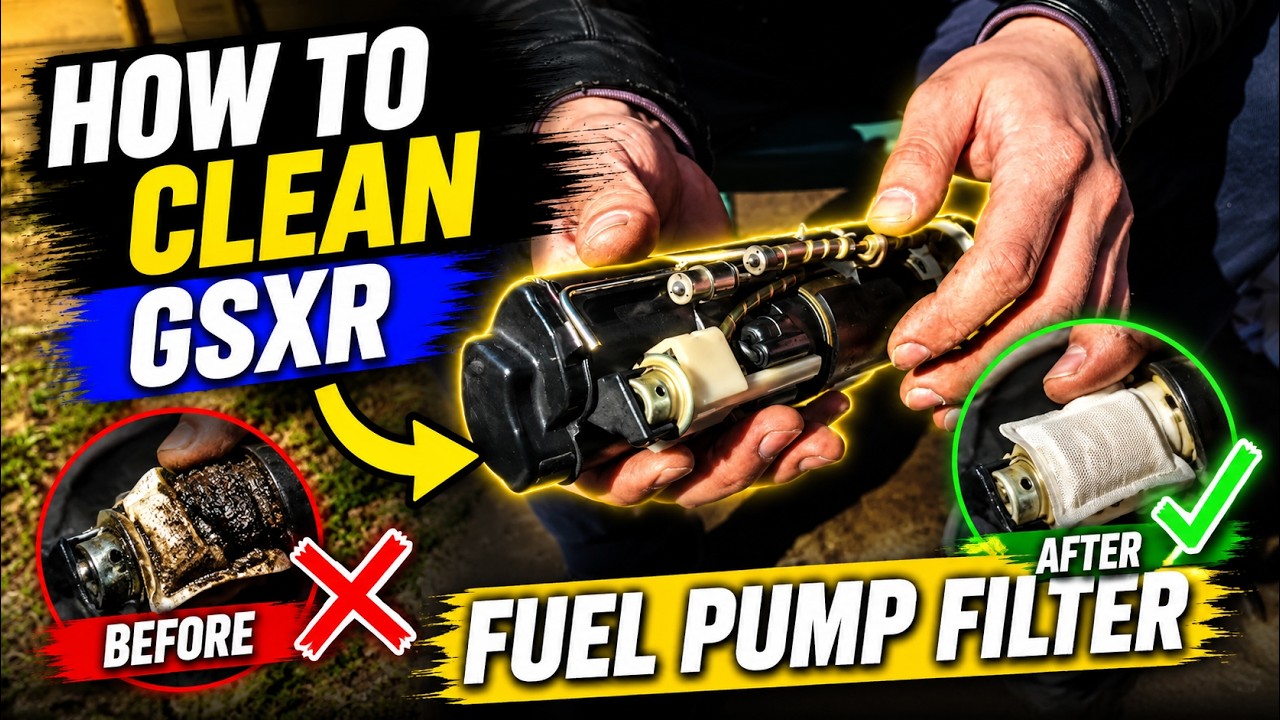 How to clean Gsxr 1000 K1  Fuel pump filter