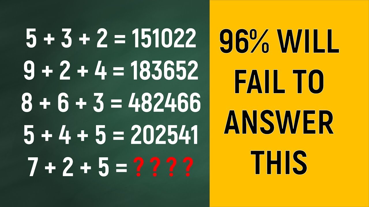 Viral Math Puzzles Only For Genius With Answer
