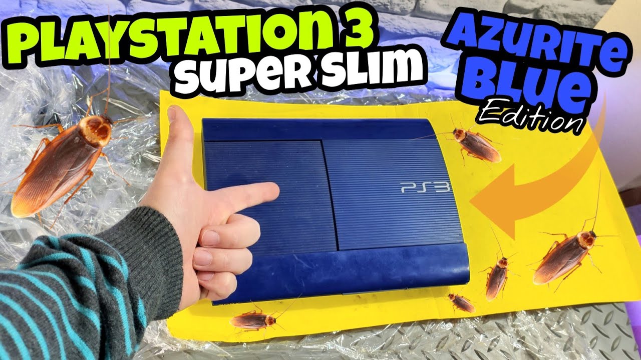 😲 PLAYSTATION 3 MUERTA llena de CUCARACHAS!👈😱 AZURITE BLUE Edition!