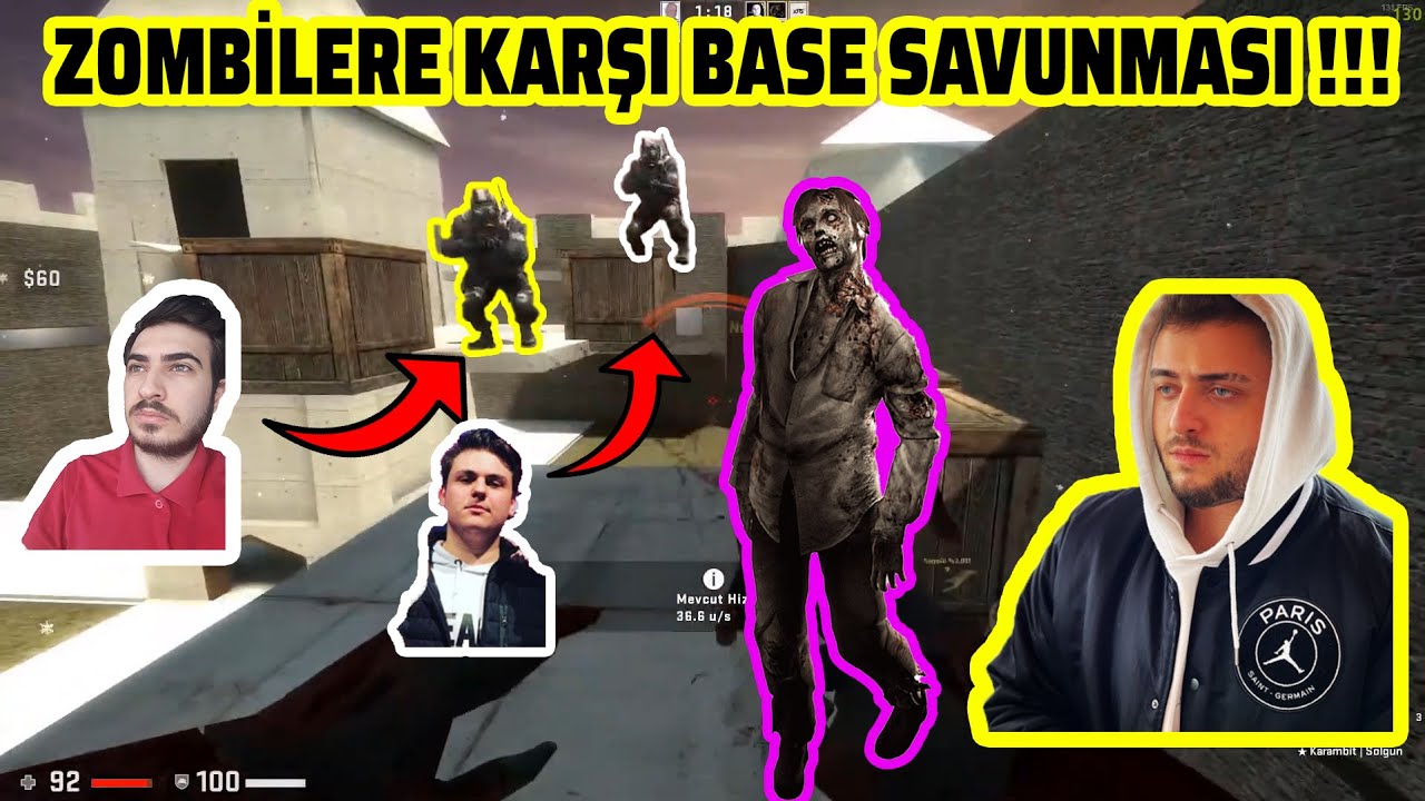 CyberRulzTv Mekiple CSGO Base Builder OYNUYOR !!! Zombilere Karşı Base Savunmak!
