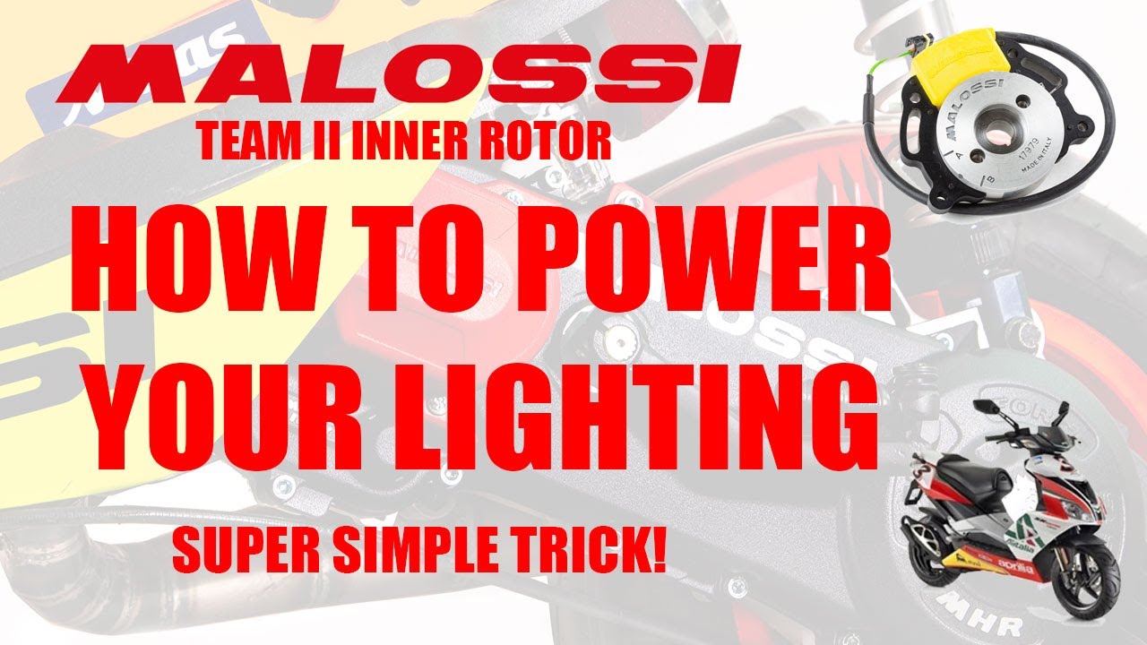 Malossi Team II Inner Rotor Ignition - How To Power Lights!