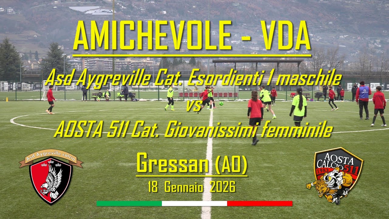 18/01/2026 Gressan (AO): Amichevole Aygreville Cat. Esord.I Masch vs Aosta-511 Giovaniss. Femm. 1-3