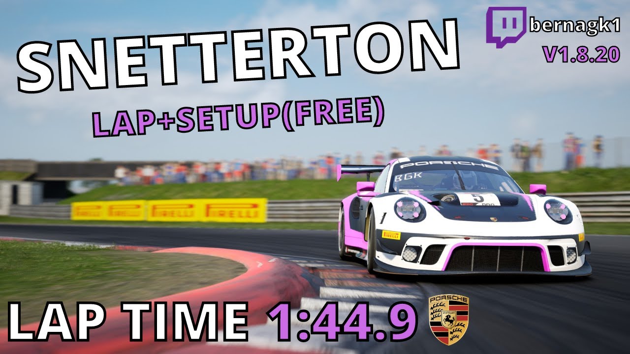 PORSCHE 911 II GT3R HOTLAP + SETUP SNETTERTON 1:44.9 | ACC