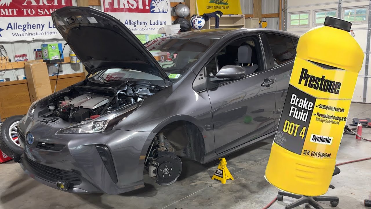 How to change brake fluid on a Toyota Prius.
