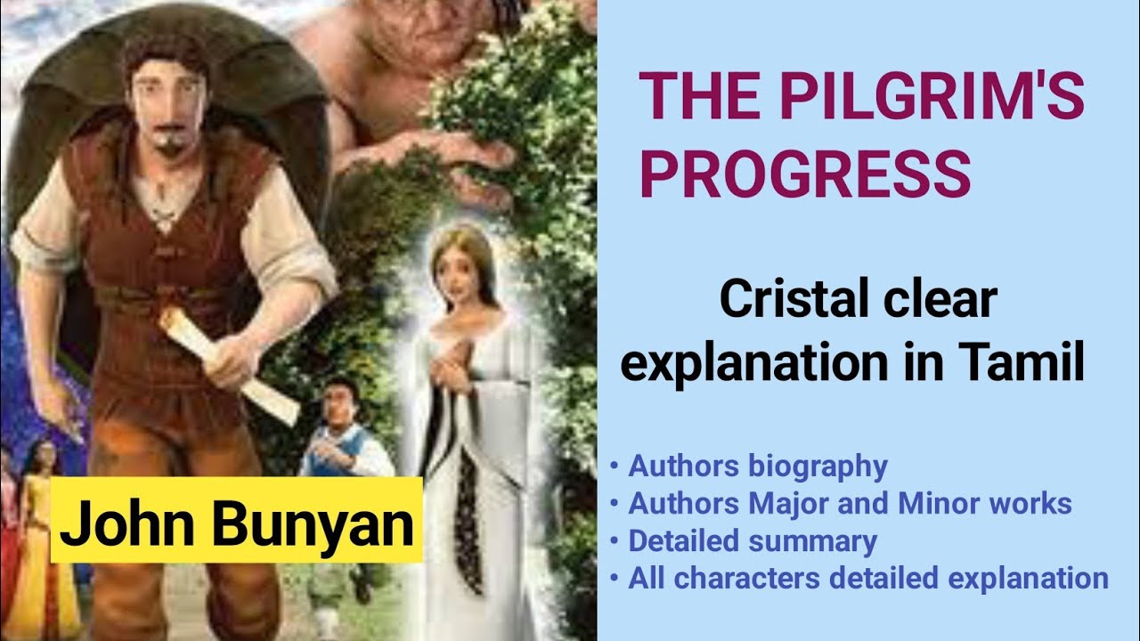 John Bunyan's The Pilgrims progress summary in Tamil explanation| ugc net| ideunom Tnset pgtrb ugtrb
