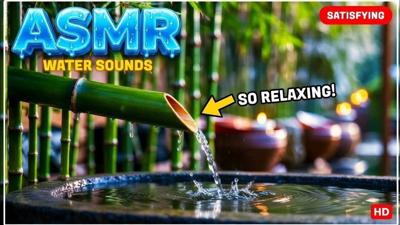 Calming Bamboo Water Fountain 🌿 | Relaxing Water Sounds for Sleep & Meditation