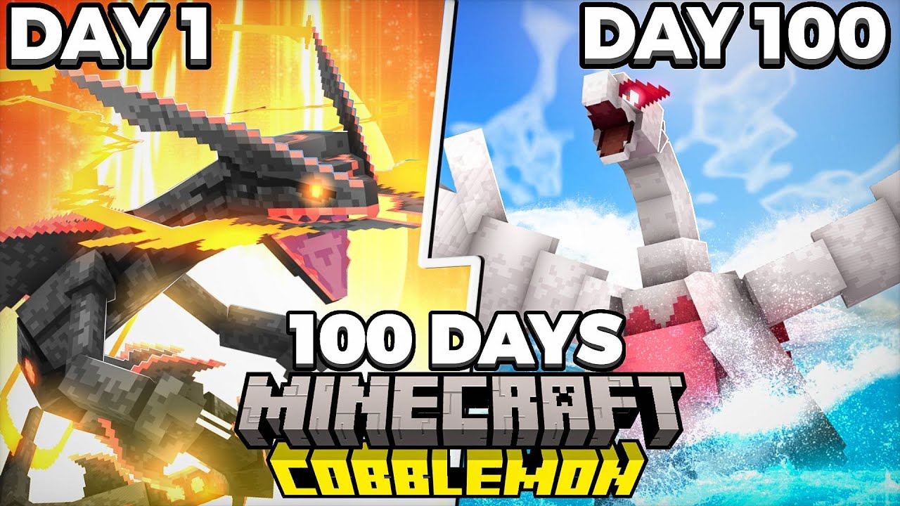 We Survived 100 Days with Shiny Flying Type Legendary Pokemon in Cobblemon