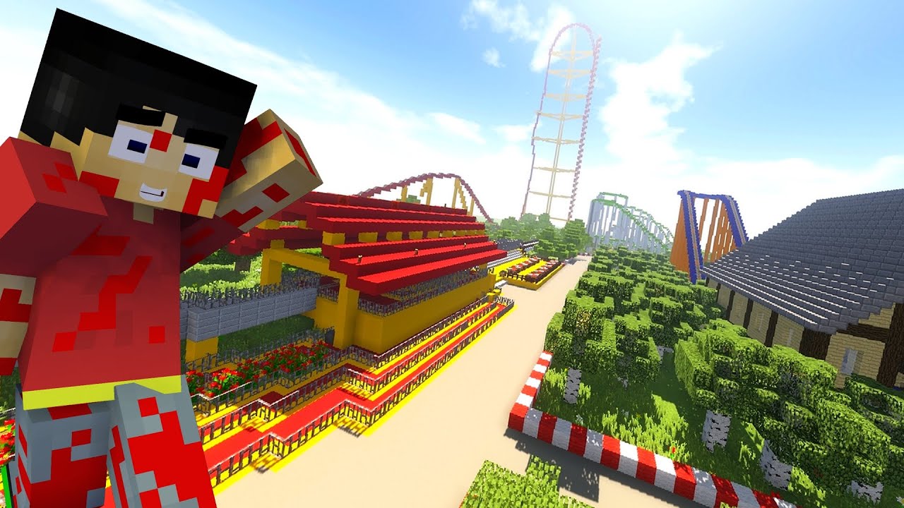 La HYPE sur ce PARC D'ATTRACTION MINECRAFT ! (Map Abonné)