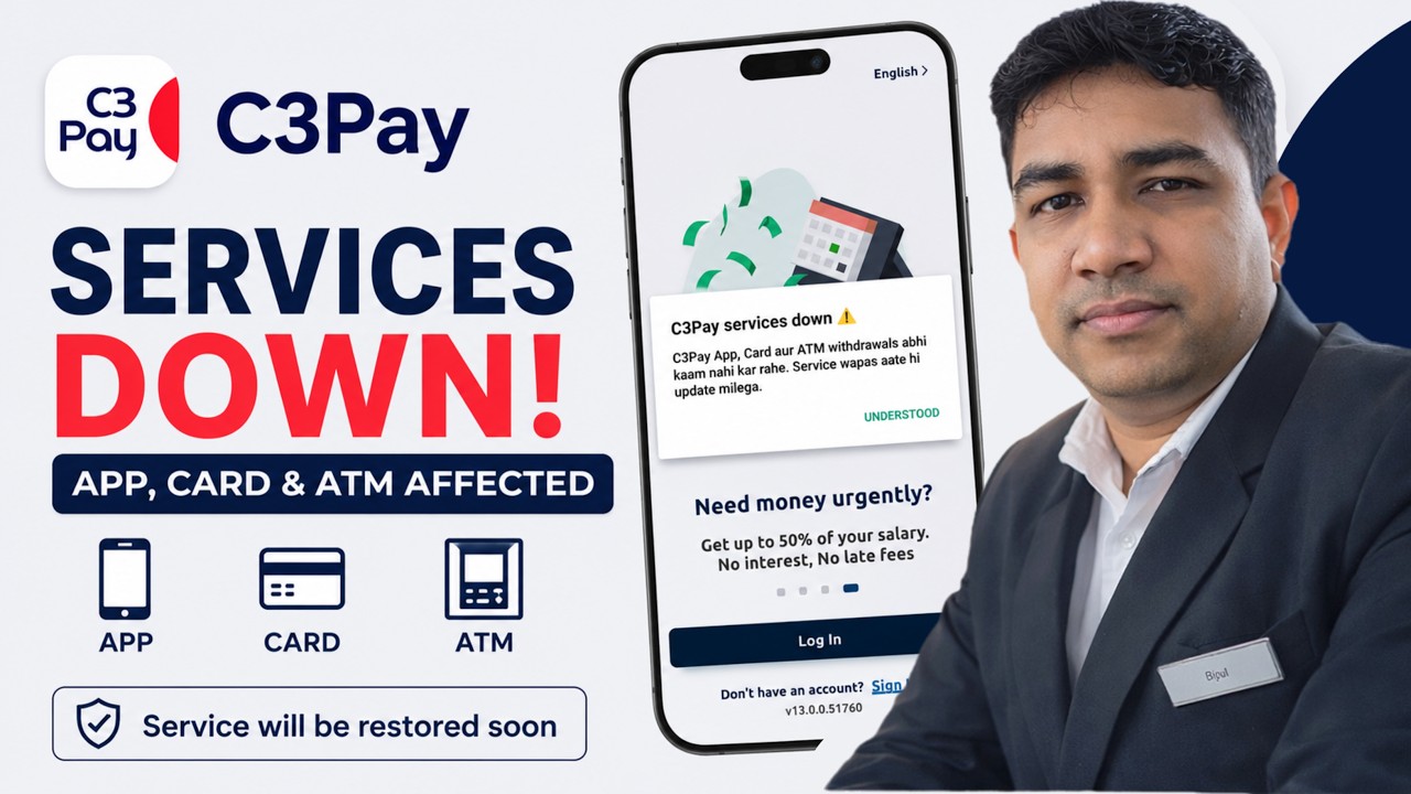 C3Pay Services Down UAE | C3Pay App Not Working Problem Explained