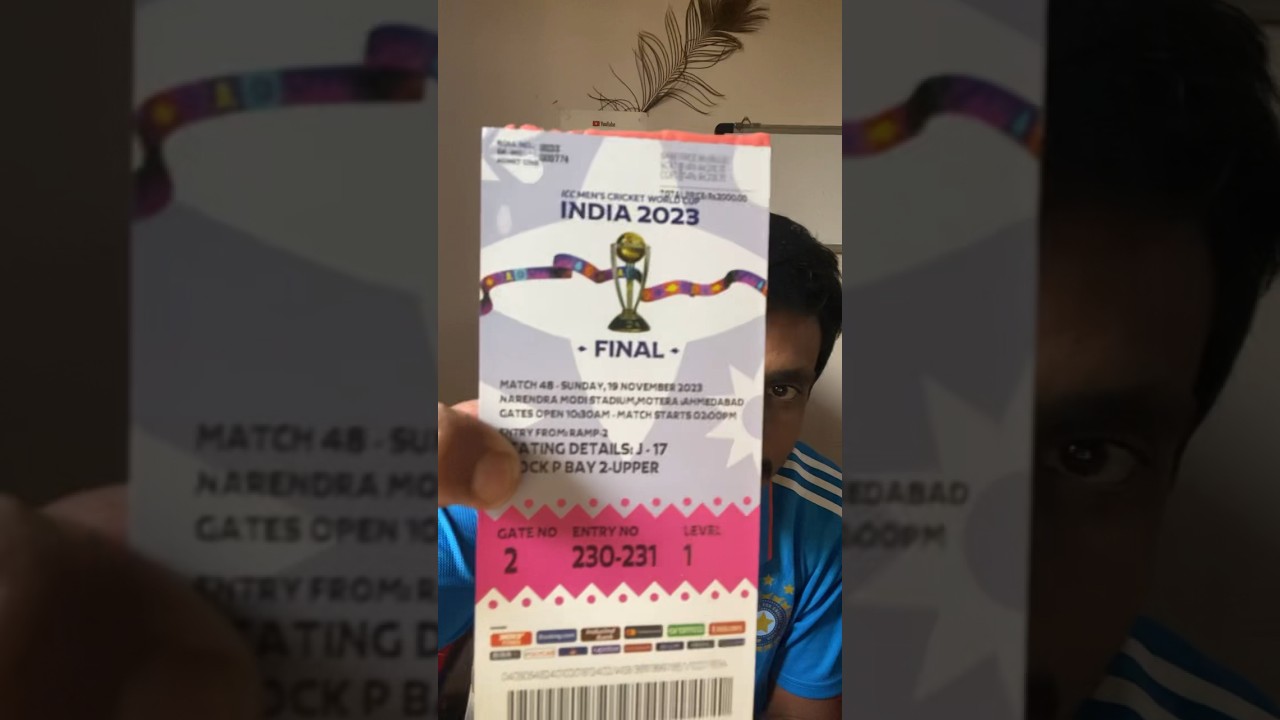 Final ticket : ICC Cricket World Cup 2023 unboxing #cricketworldcup2023