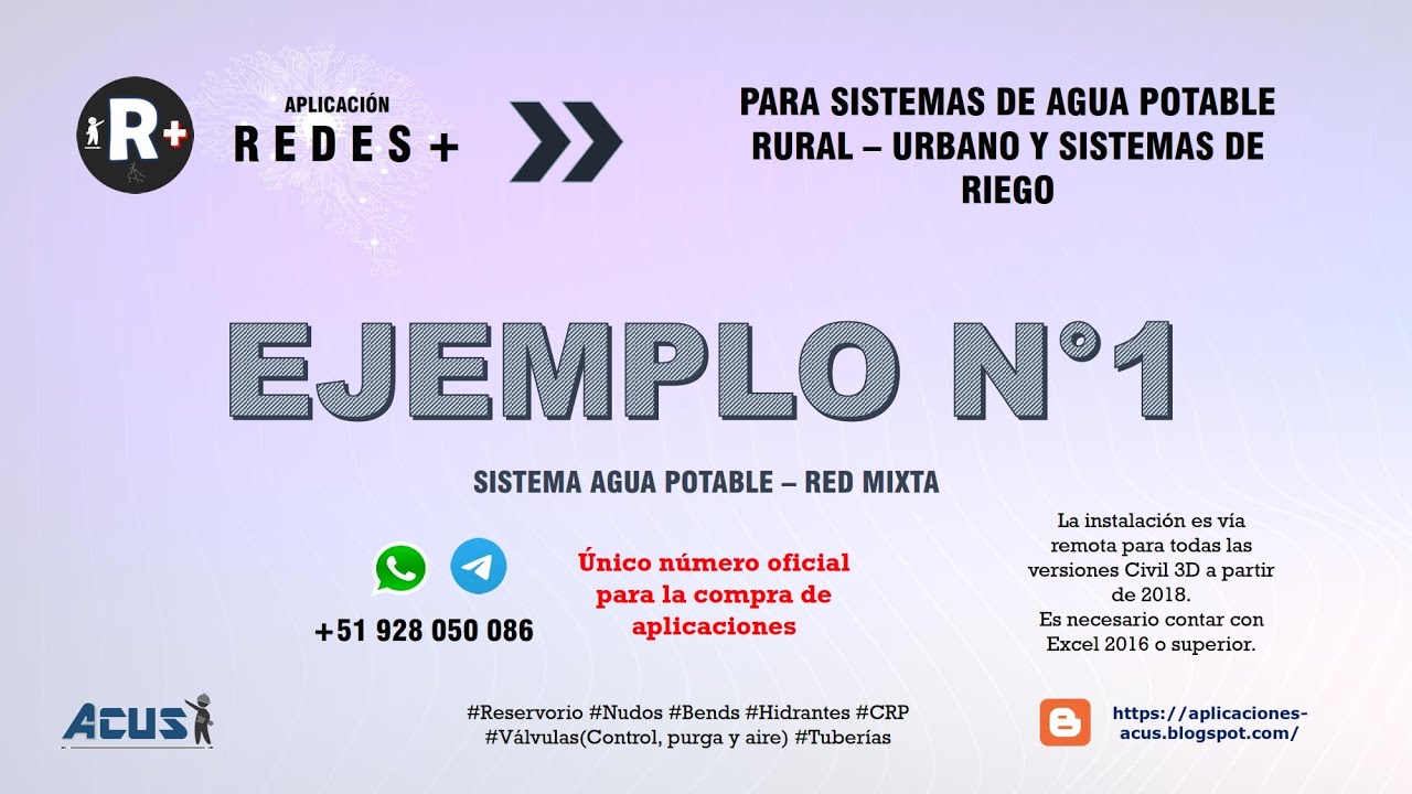 Redes+ │ Ejemplo1  │ Sistema Mixto - Agua Potable