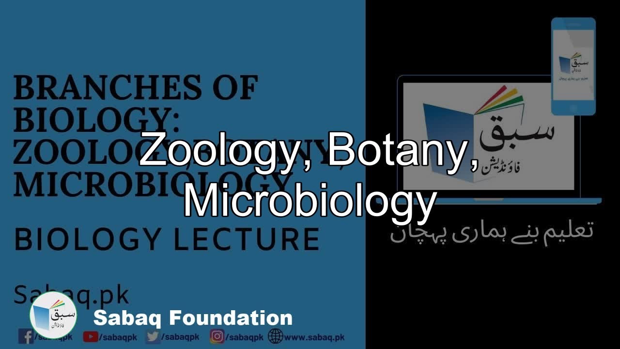 Branches of Biology: Botany, Zoology and Microbiology, Biology Lecture | Sabaq.pk