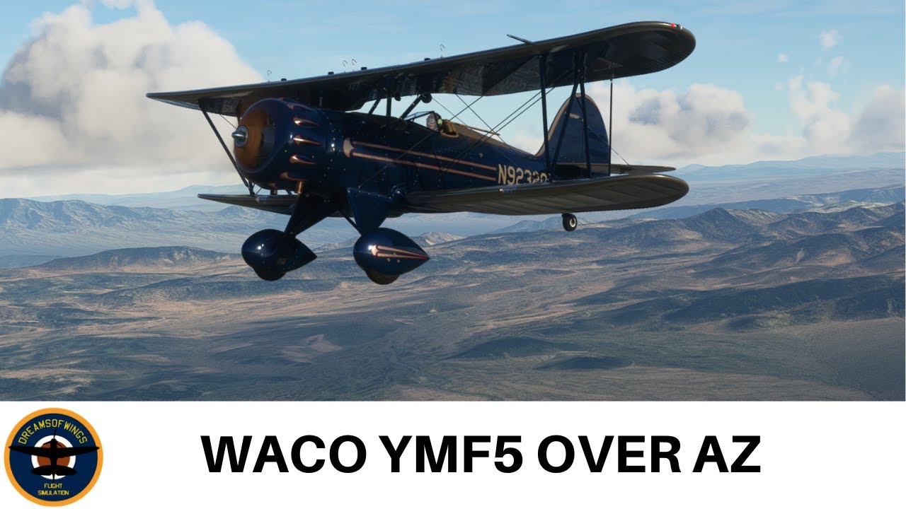 Carenado Waco YMF-5 - First Impressions - Over Nevada in Microsoft Flight Simulator 2020