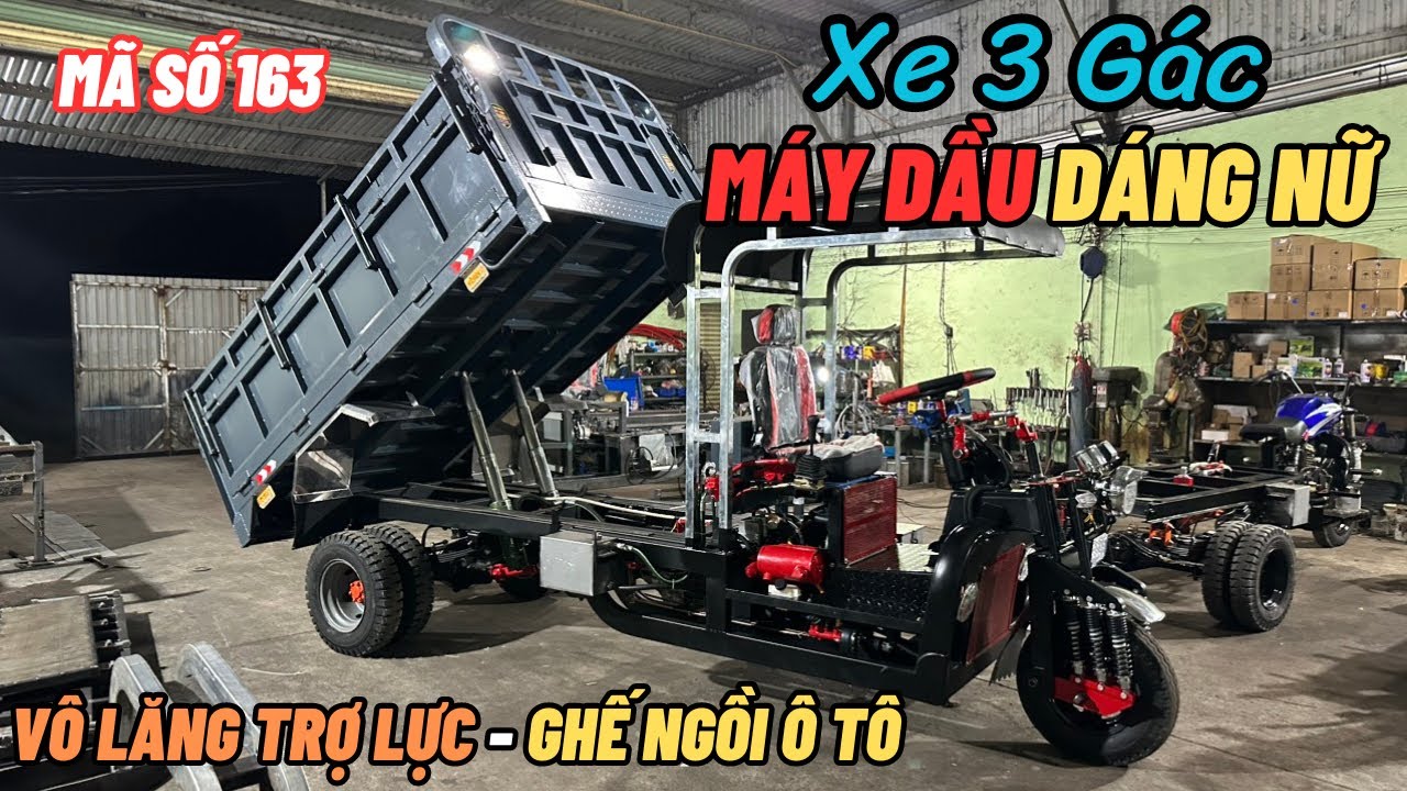 Xe ba gác máy dầu Dáng Nữ ghế ngồi ô tô cực kì tiện lợi - LH đặt xe 0878 98 7777