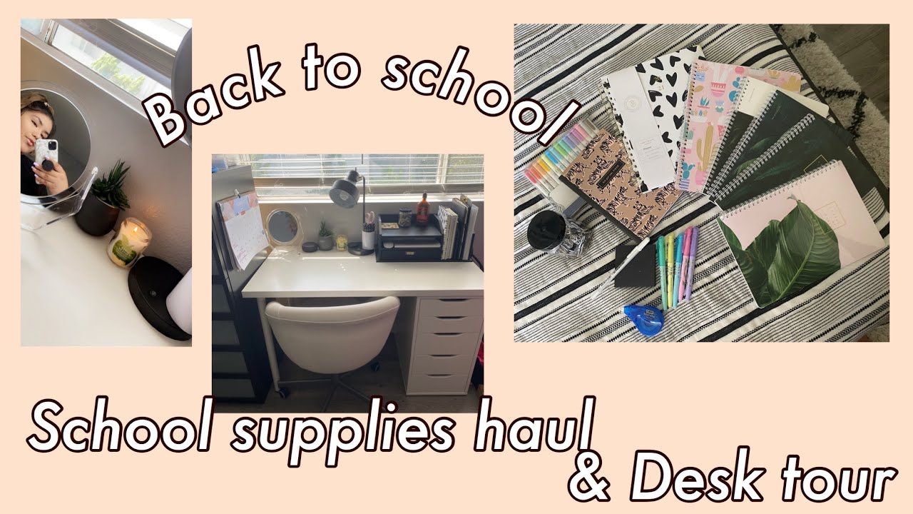 PREPARING FOR ONLINE CLASSES .. ll Back to school supplies haul 2020 + desk tour