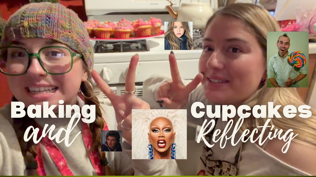 baking cupcakes and reflecting