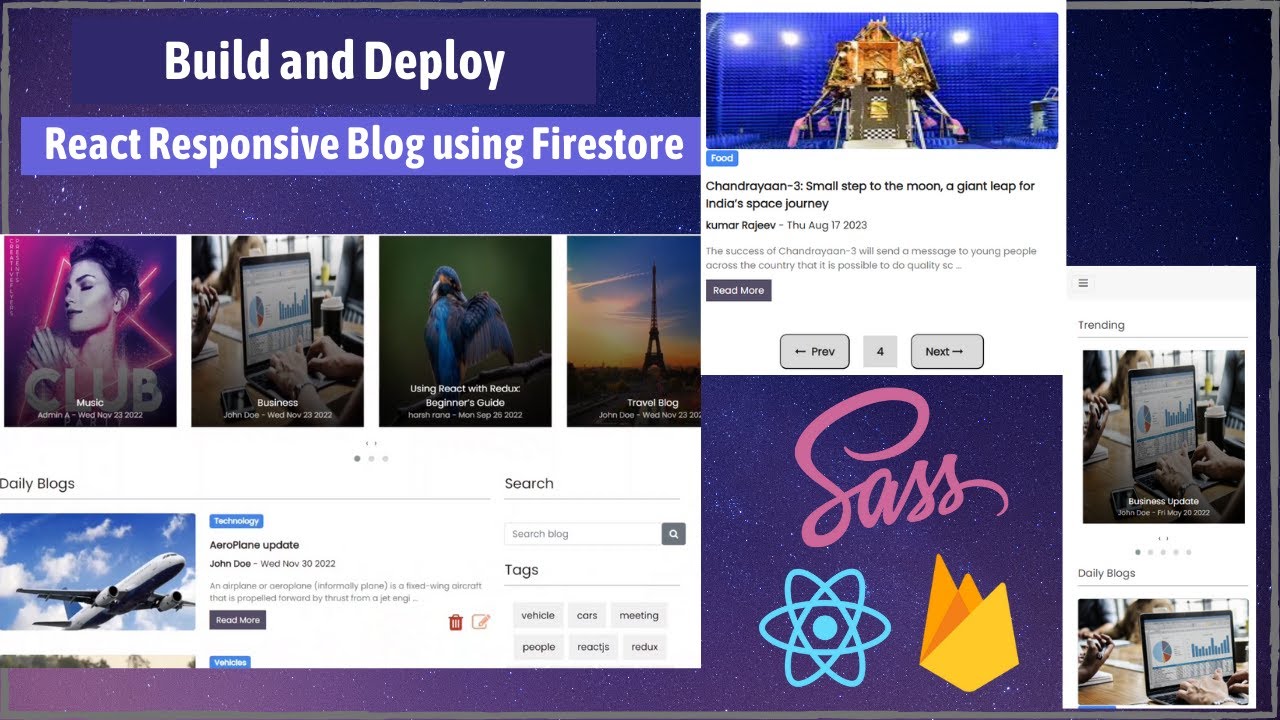Build & Deploy React Responsive Blog with Firestore | CRUD, Auth, Pagination, Like, Search & Comment
