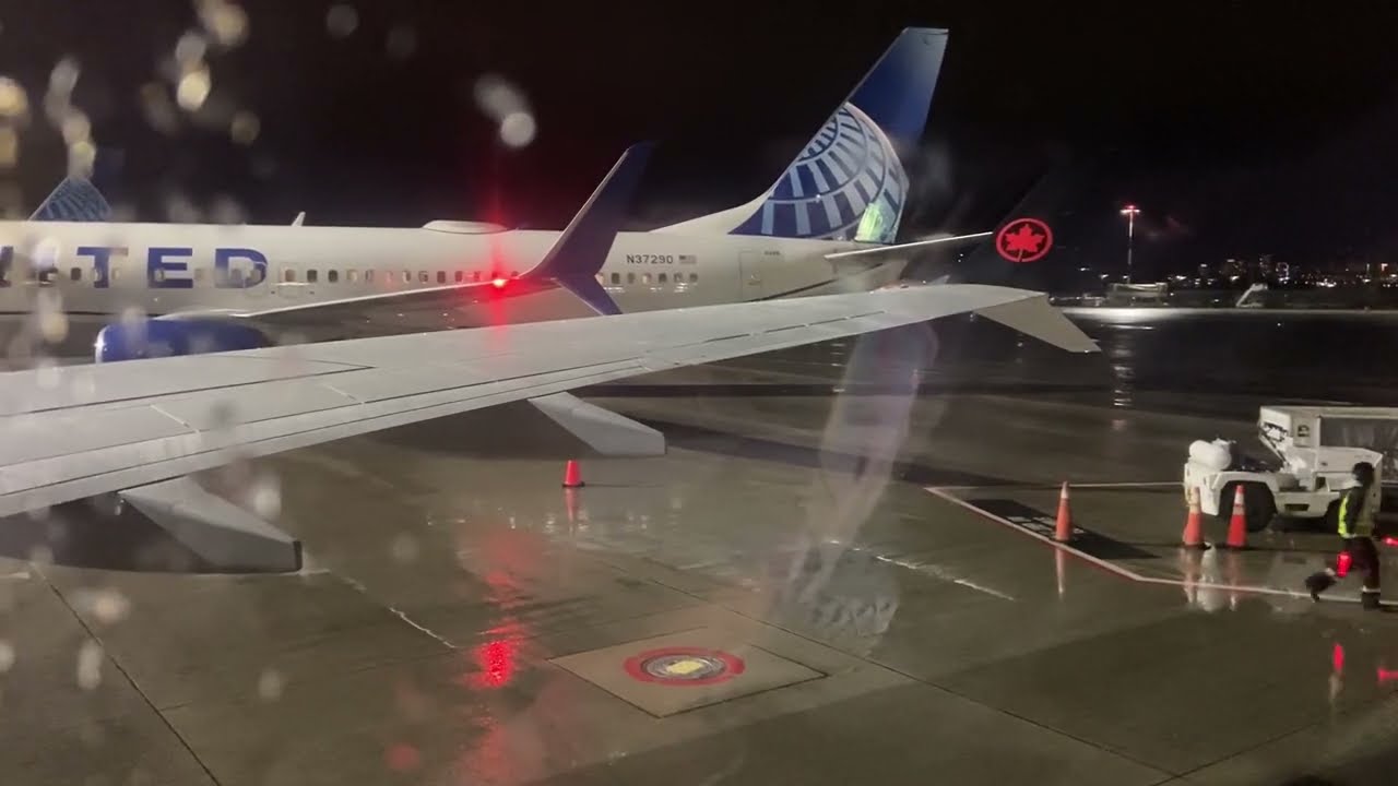 Air Canada Boeing 737 MAX 8 Pushback, Taxi and Takeoff from Vancouver (YVR)