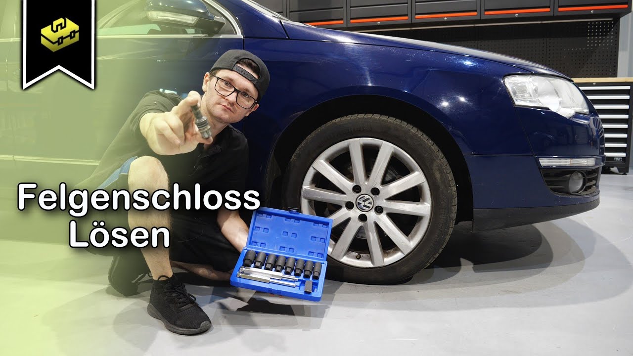 Felgenschloss ( Ausbauen )  ( Lösen ) ( Entfernen ) ( Knacken ) ( Verloren ) | remove wheel lock |