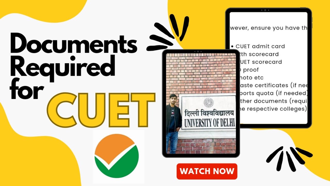 Documents required for CUET 2024 | CUET UG 2024 Documents Required For Filling Form | All Details ✅️