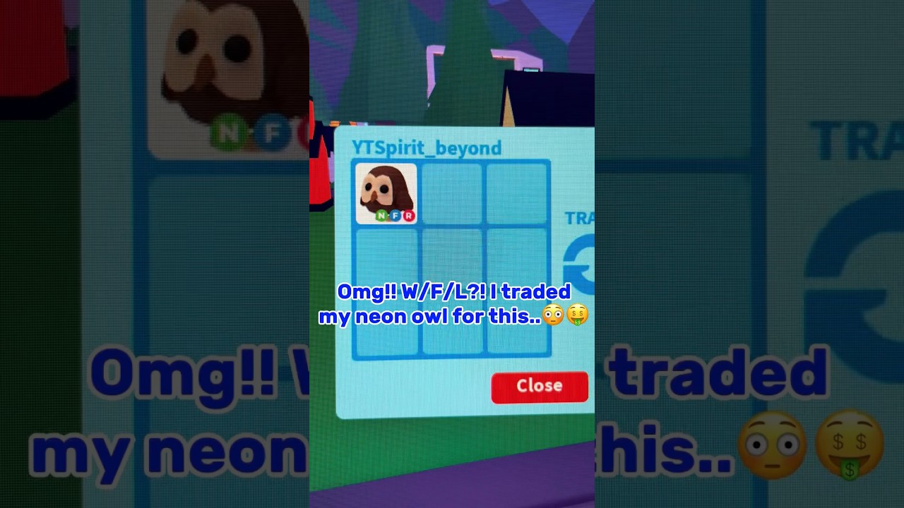 OMG!!! W/F/L?! DID I TRADE MY NEON OWL FOR A WIN&hellip;?😱🦉💕#shorts #adoptme #roblox