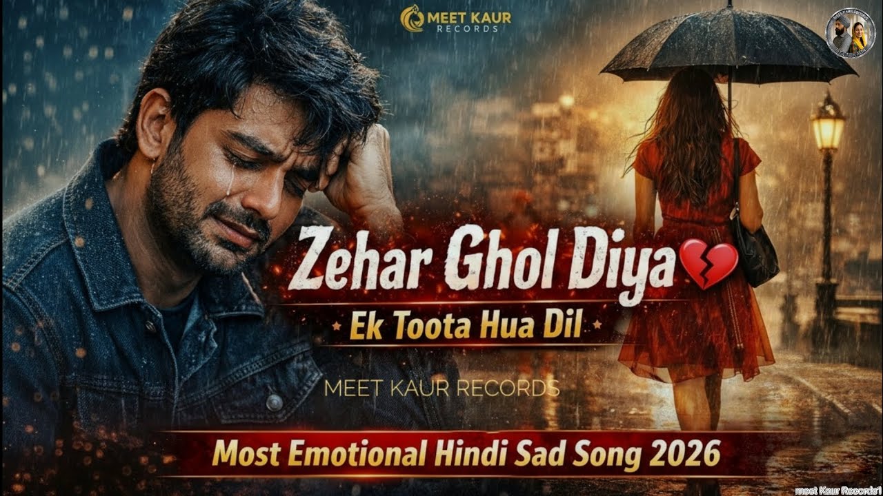 Zehar Ghol Diya 💔 | Ek Toota Hua Dil | Most Emotional Hindi Sad Song 2026