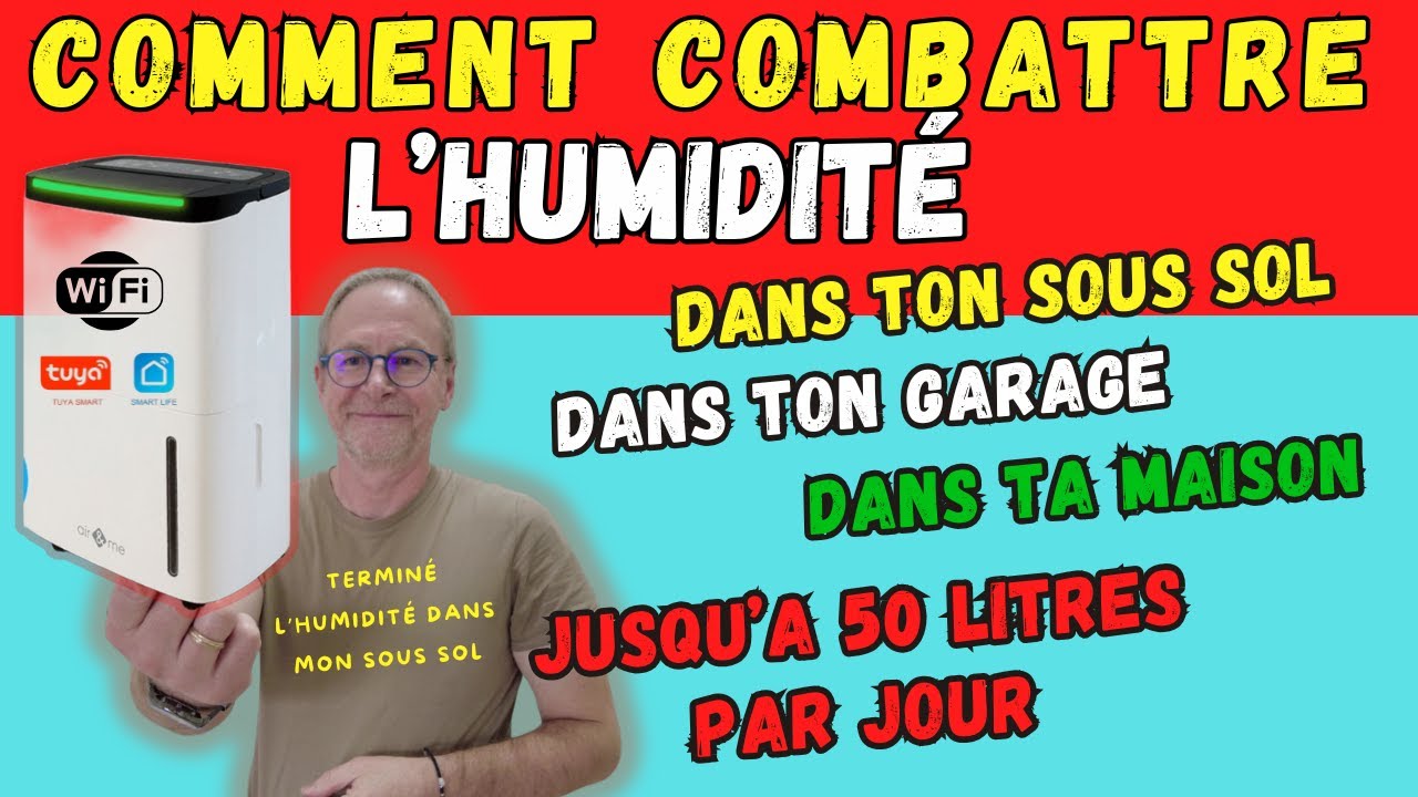 🏠 Fini l’humidité dans le sous-sol ! Mon test du déshumidificateur connecté (Wi-Fi)