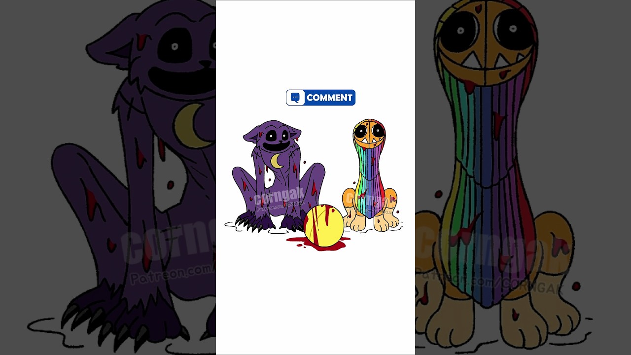 Playing with Catnap and Yarnaby ( Poppy Playtime Chapter 4 Animation ) #shorts #art #poppyplaytime