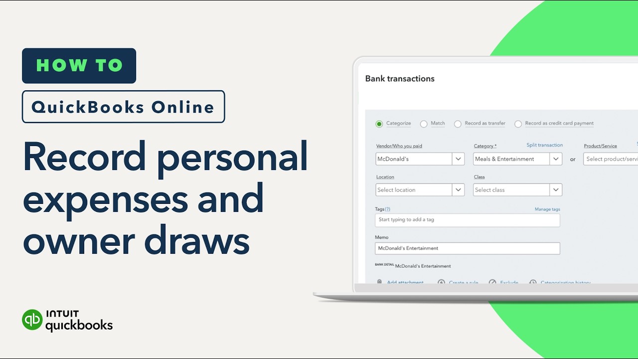 How to record personal expenses and owner draws in QuickBooks Online